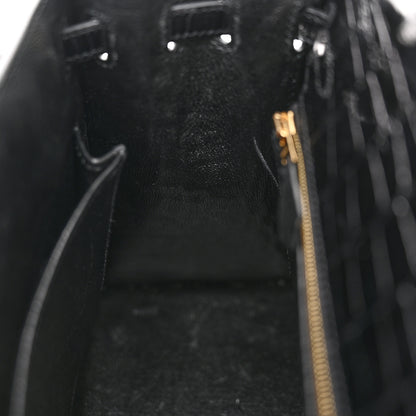 Hermes Shiny Alligator Kelly Sellier 25 Black 12 of 14