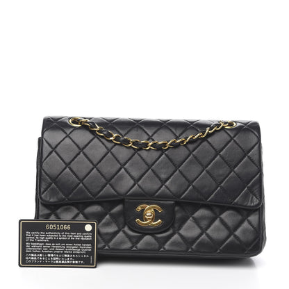 Chanel Lambskin Quilted Medium Double Flap Black 12 of 12