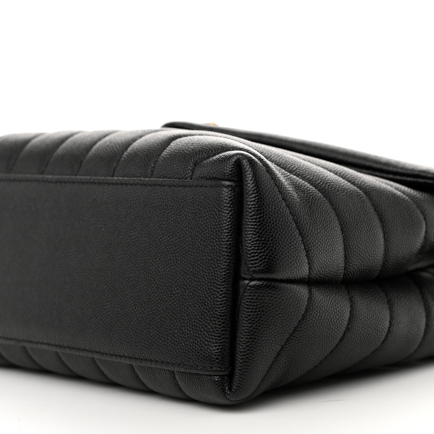 Saint Laurent Grain de Poudre Calfskin Y Quilted Monogram Small Loulou Chain Satchel Black 11 of 11