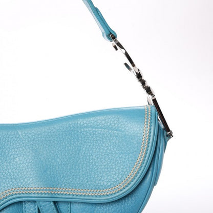 Christian Dior Calfskin Saddle Bag Blue 9 of 12
