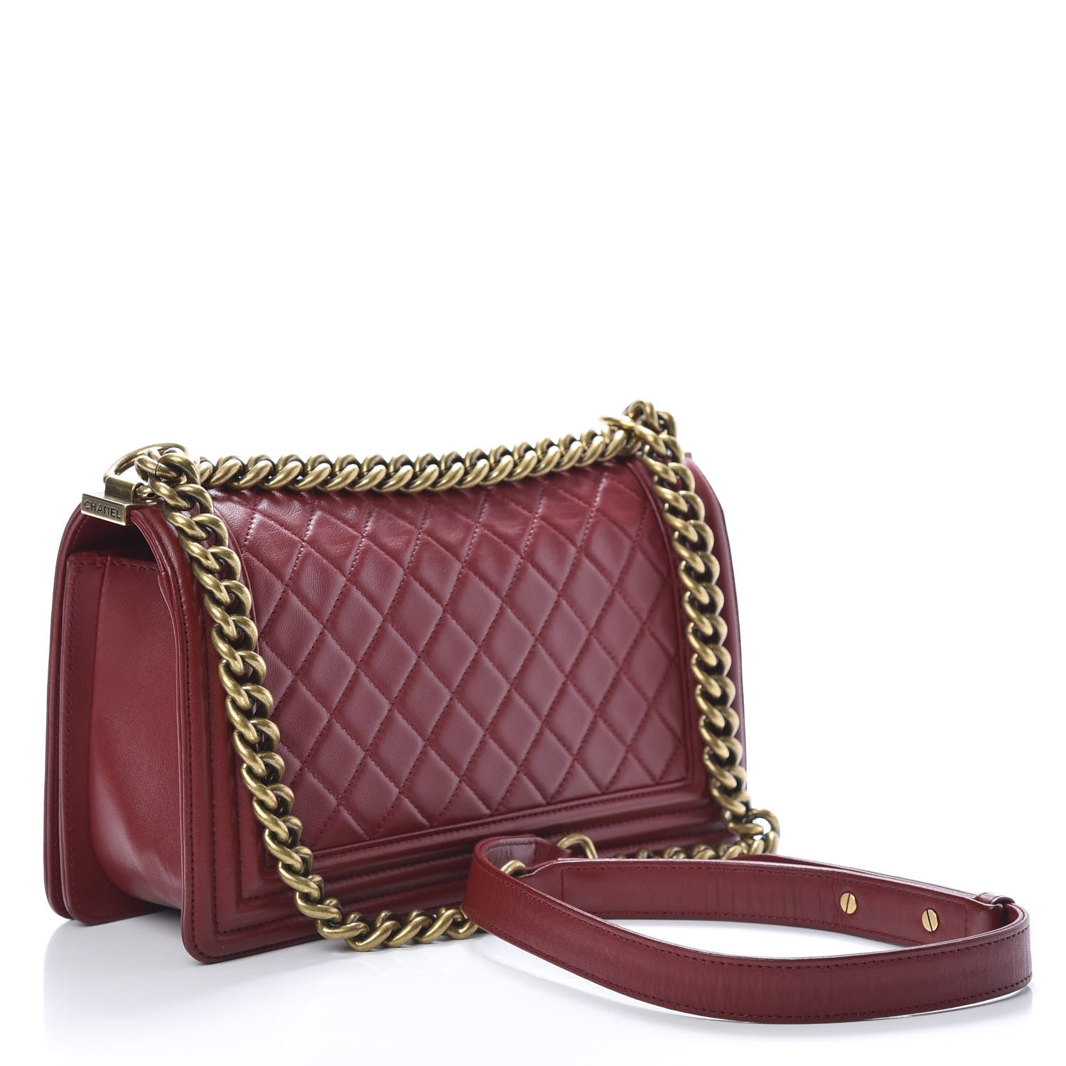Chanel Lambskin Quilted Medium Boy Flap Red 2 of 11