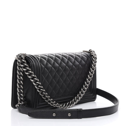 Chanel Caviar Quilted Medium Boy Flap Black 3 of 10