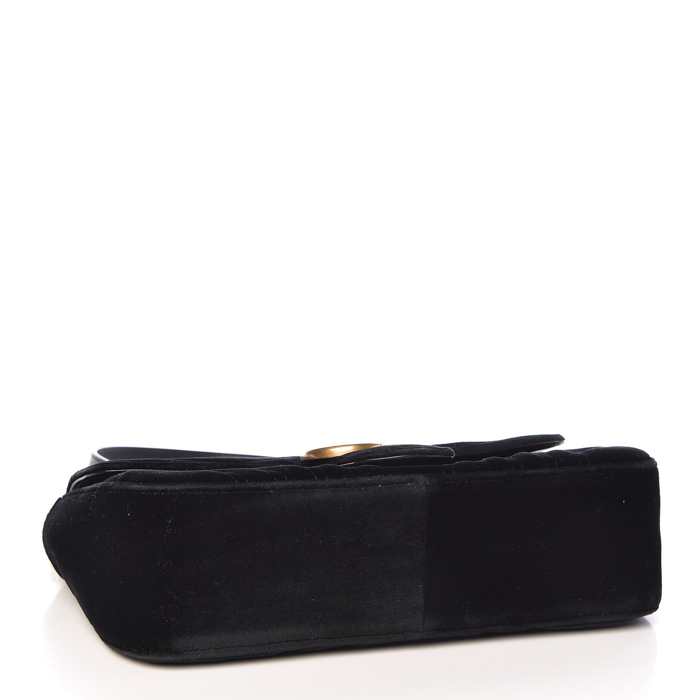 Velvet Matelasse Small GG Marmont Shoulder Bag Black
