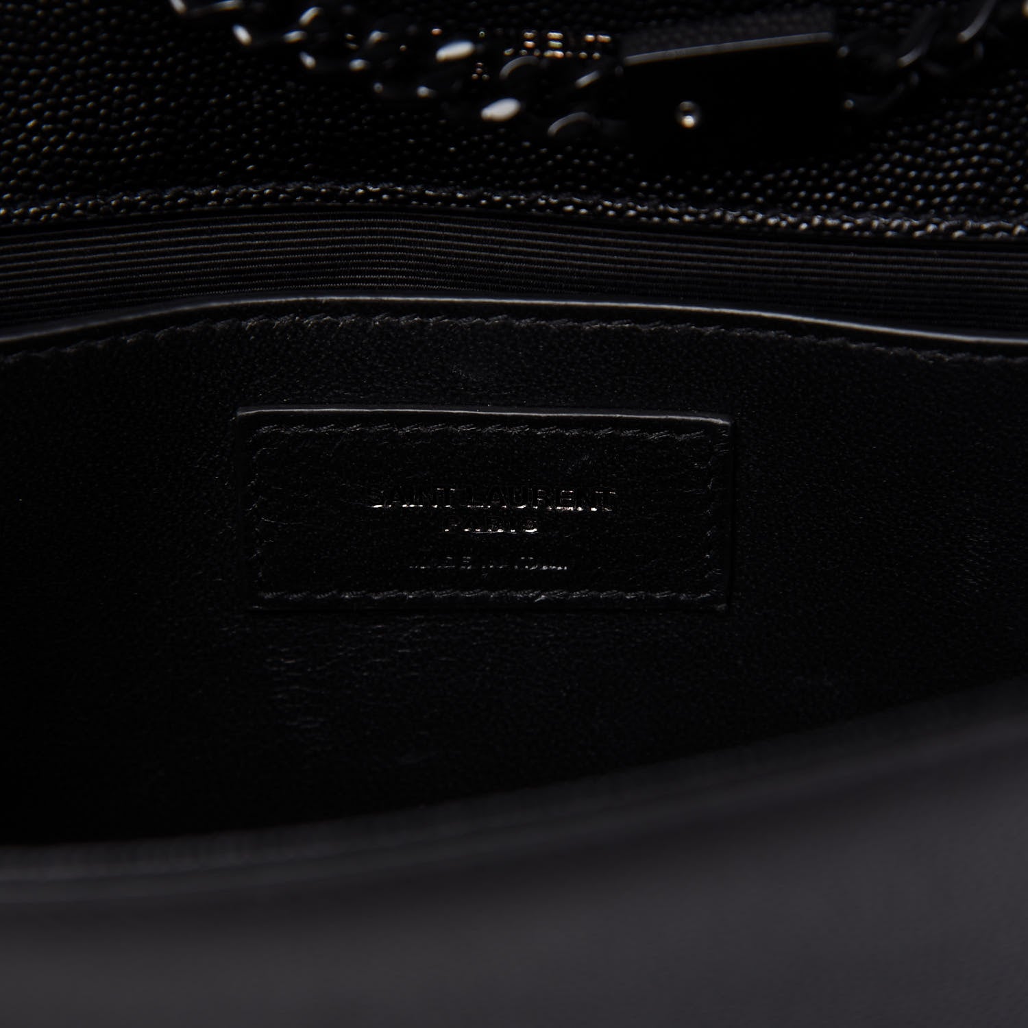 Saint Laurent Grain De Poudre Small Monogram Kate Satchel Black 8 of 9