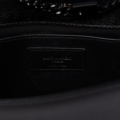 Saint Laurent Grain De Poudre Small Monogram Kate Satchel Black 8 of 9
