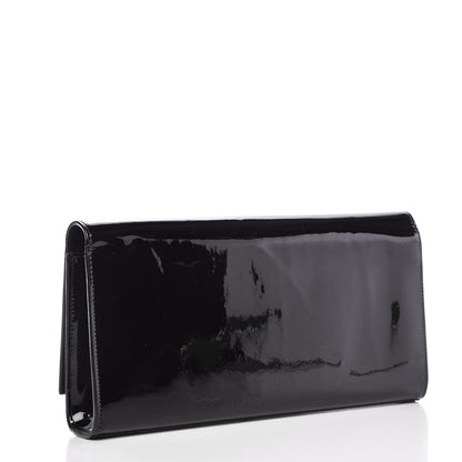 Saint Laurent Patent Classic Monogram Cassandre Clutch Black 3 of 14