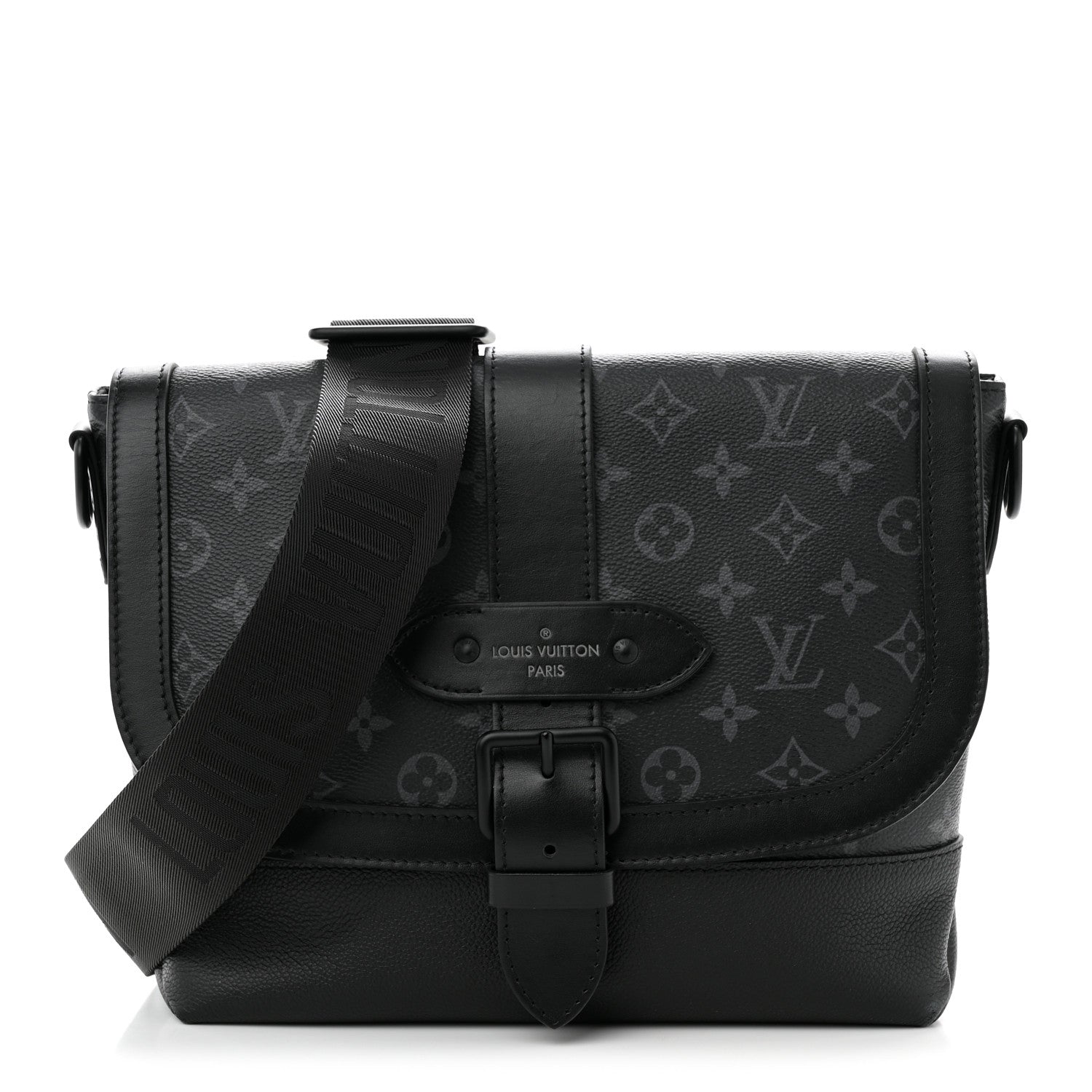 Louis Vuitton Monogram Eclipse Saumur Messenger NV Black 1 of 10
