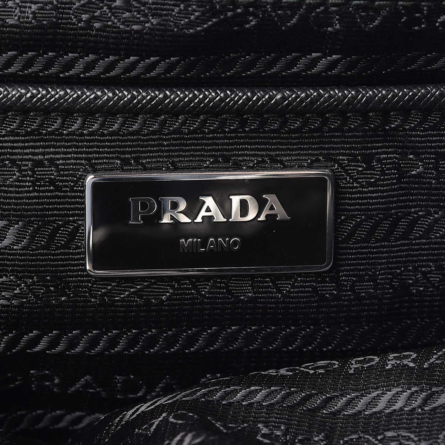 Prada Metallic Tessuto Nylon Saffiano Double Buckle Backpack Silver 6 of 7
