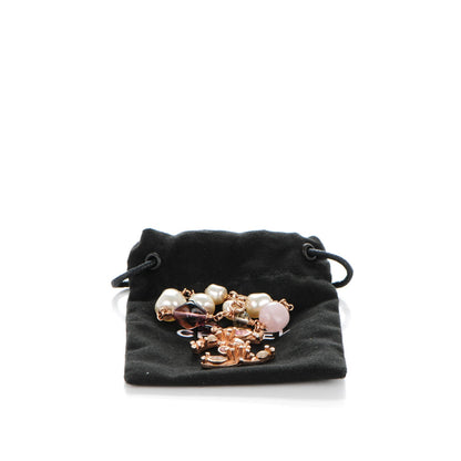 Chanel Pearl Beaded Crystal CC Bracelet Gold Pink 4 of 4