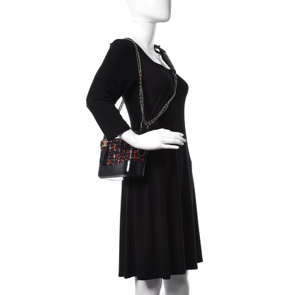 Chanel Tweed Calfskin Small Gabrielle Hobo Navy 2 of 10