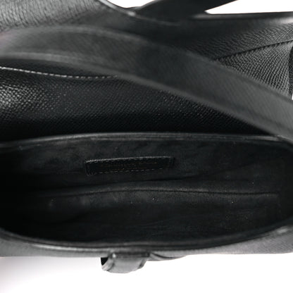 Christian Dior Grained Calfskin Mini Saddle Bag With Strap Black 5 of 9
