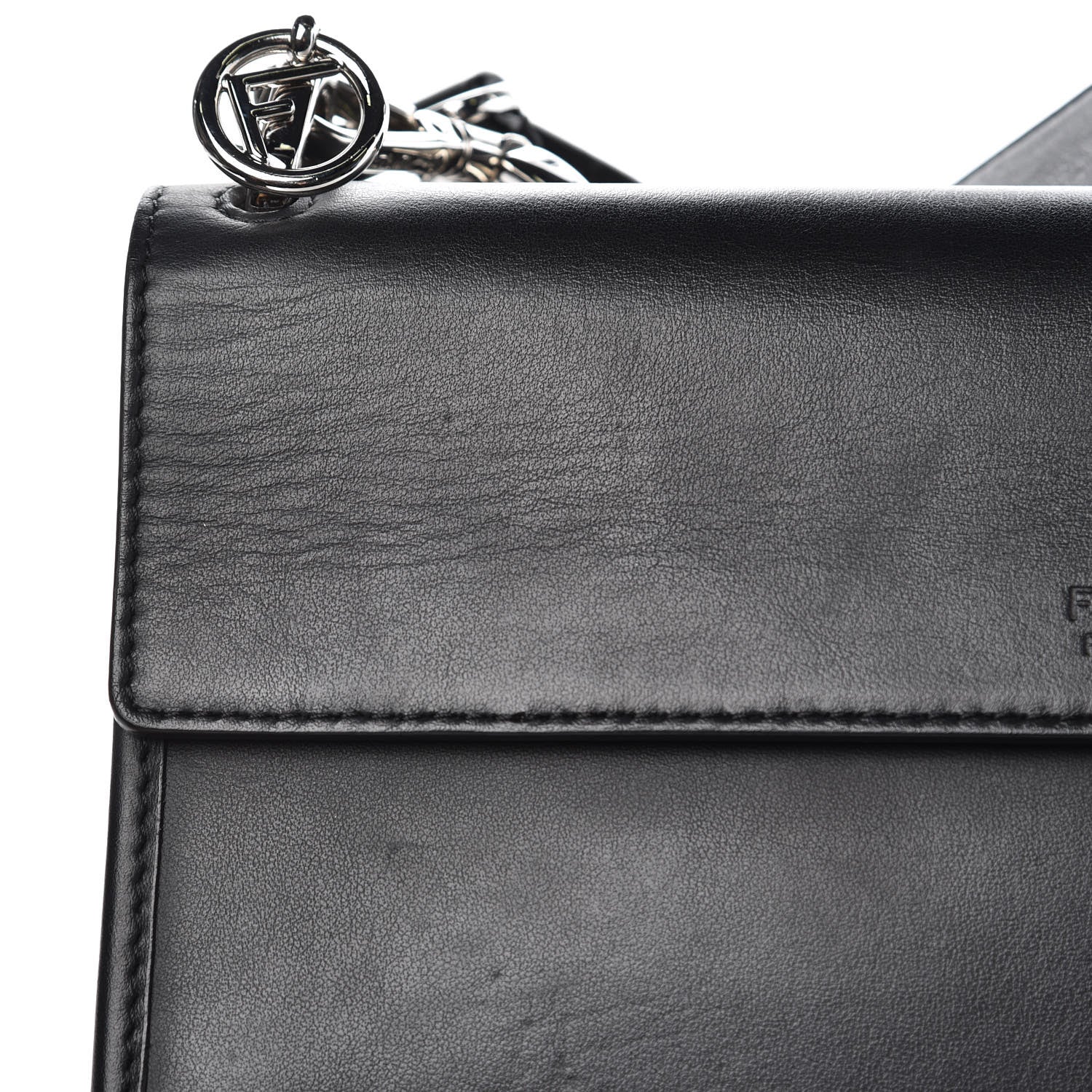 Fendi Vitello Century Opaco F is Fendi Kan I Shoulder Bag Black 10 of 13