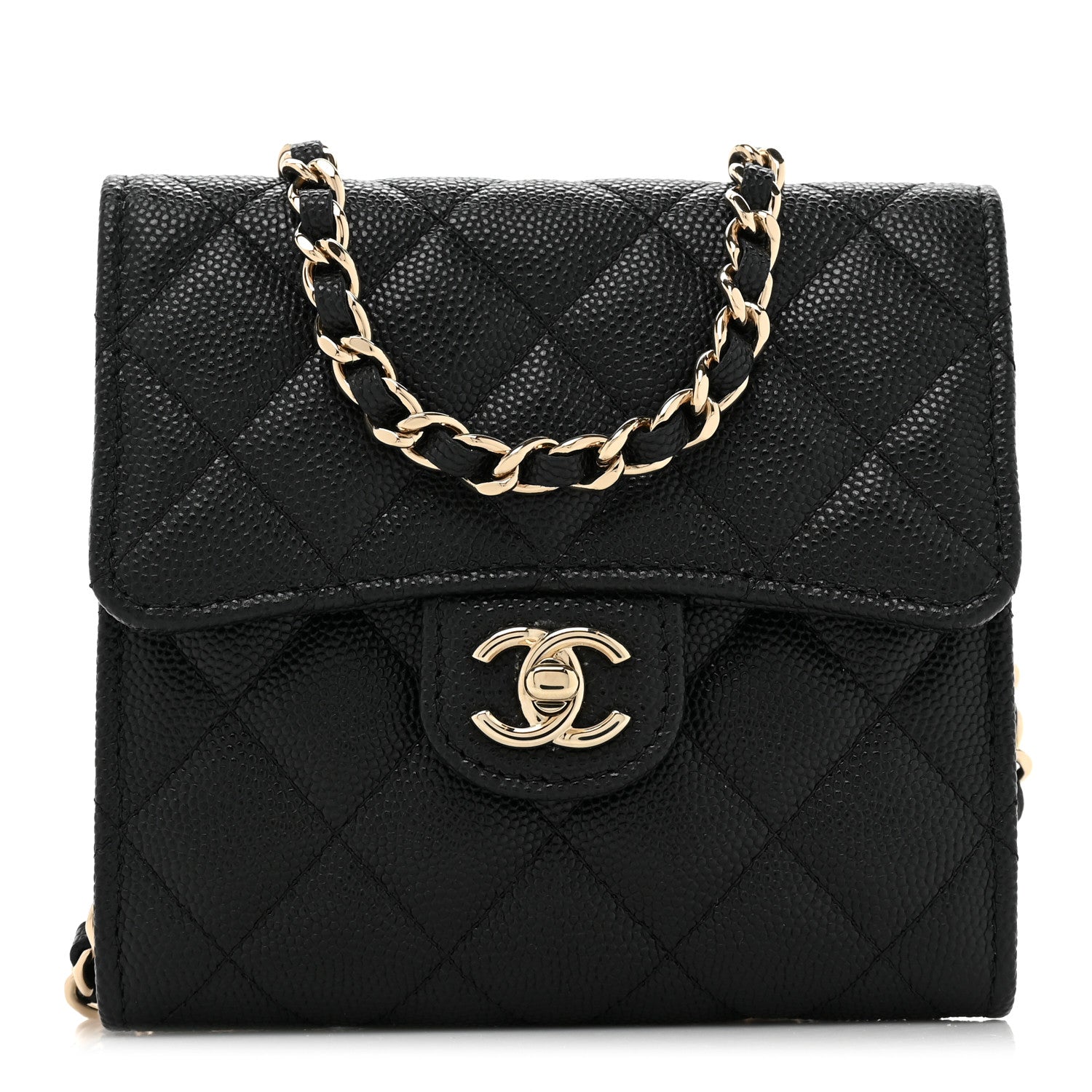 Chanel Caviar Quilted Clutch With Chain Bag Black 1 of 12