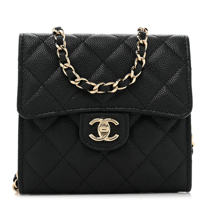Chanel Caviar Quilted Clutch With Chain Bag Black 1 of 12