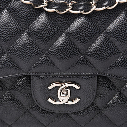 Chanel Caviar Quilted Jumbo Double Flap Black 11 of 12