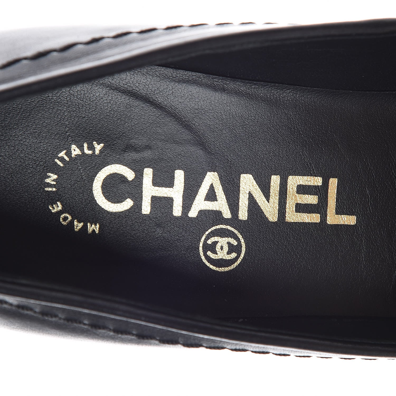 Chanel Calfskin Escarpins CC Pumps 36.5 Black 9 of 13