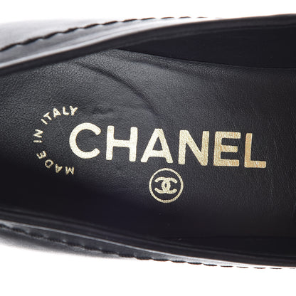 Chanel Calfskin Escarpins CC Pumps 36.5 Black 9 of 13