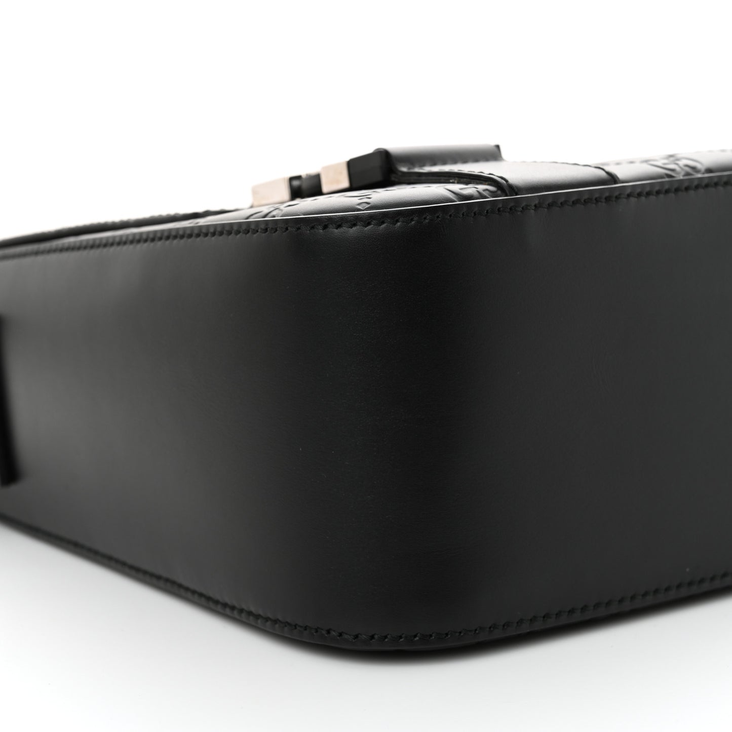 Guccissima Signature Medium Double Buckle Flap Messenger Bag Black