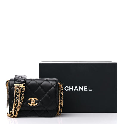 Chanel Lambskin Quilted Small Multiple Chain Flap Black 11 of 11