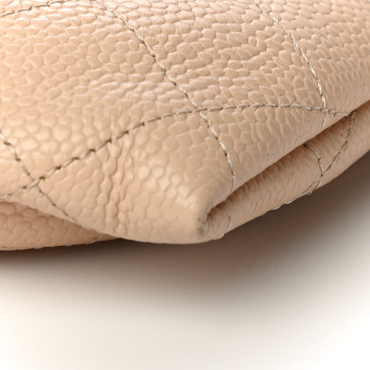 Chanel Caviar Half Moon Wallet On Chain WOC Beige 12 of 15