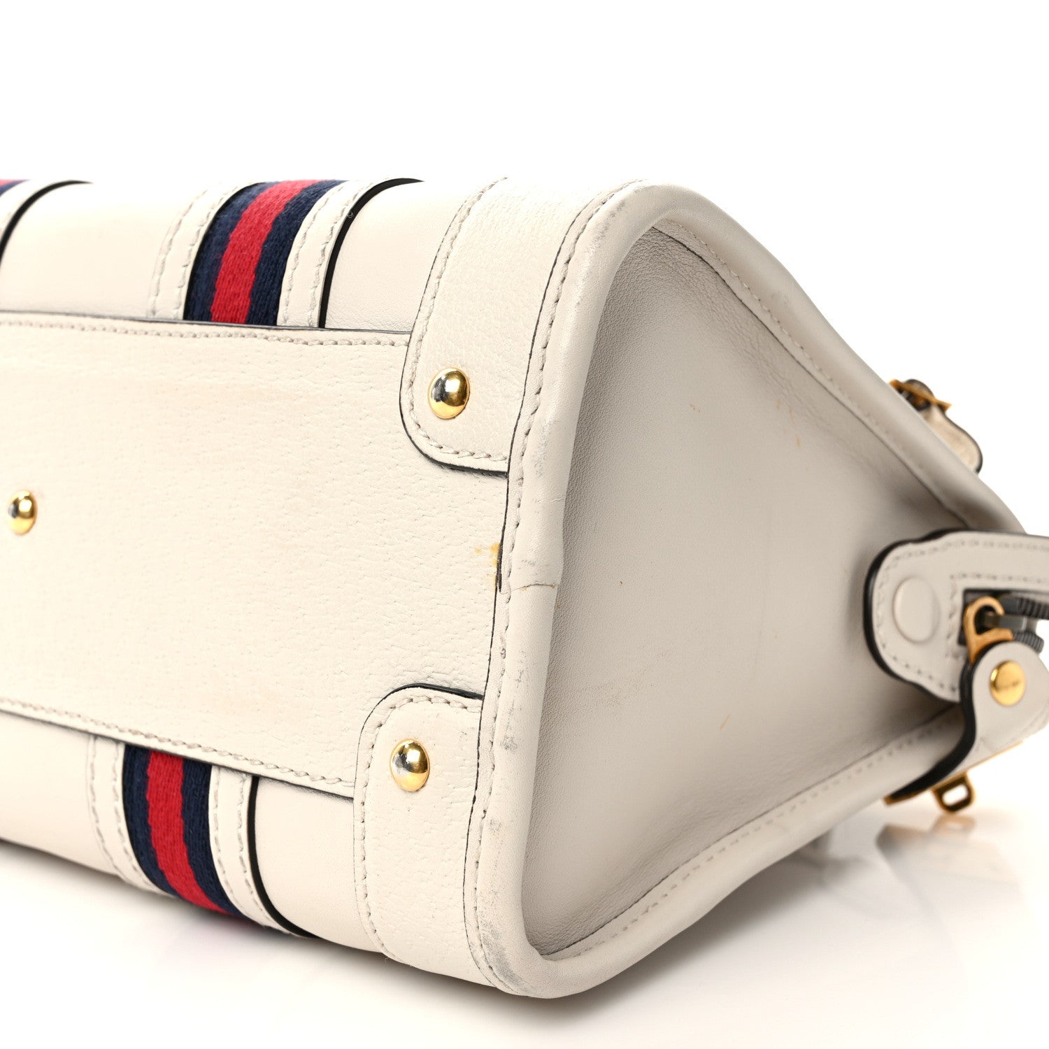 Gucci Koi Calfskin Small Bauletto Duffle Top Handle Bag Mystic White 9 of 17
