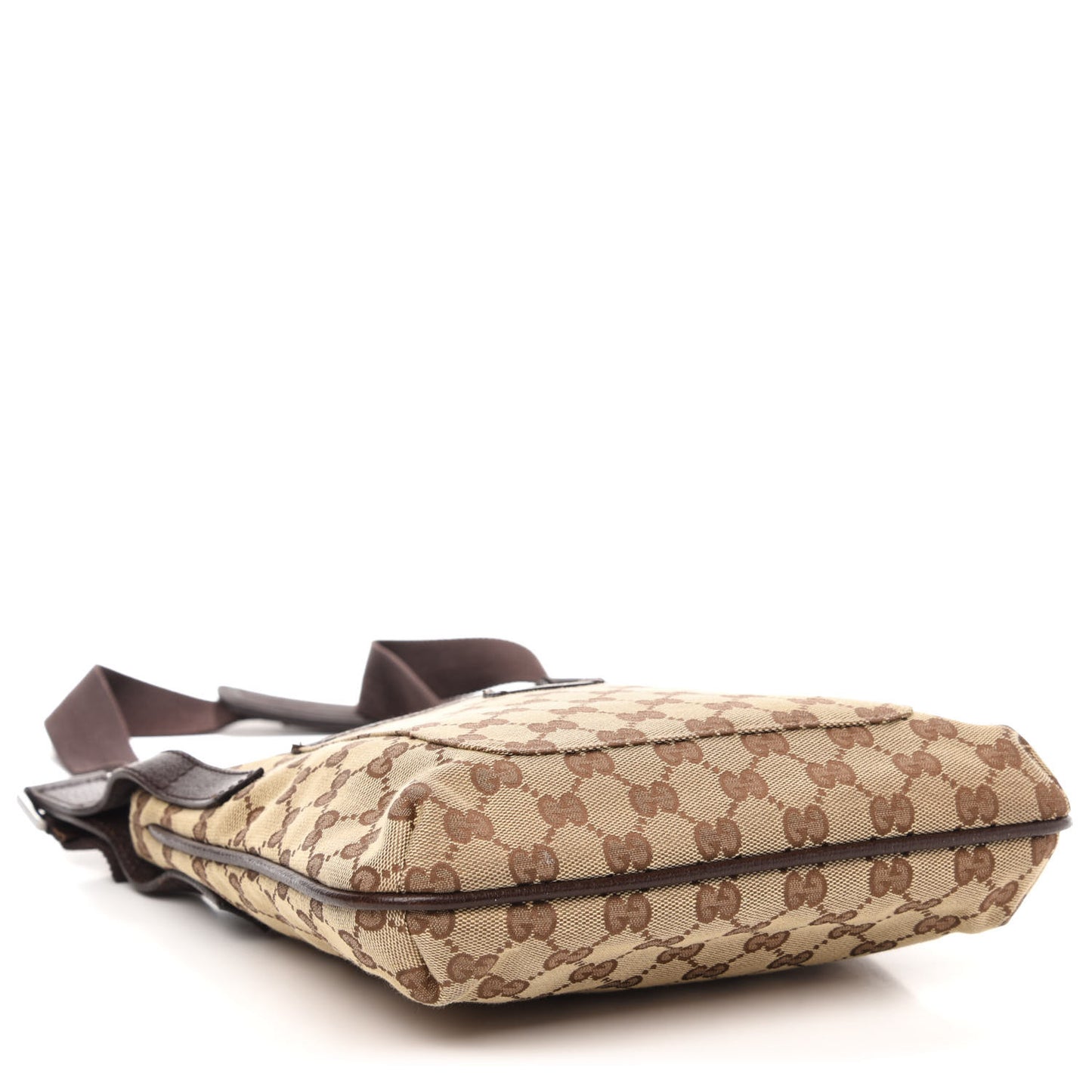 Monogram Flat Messenger Bag Dark Brown