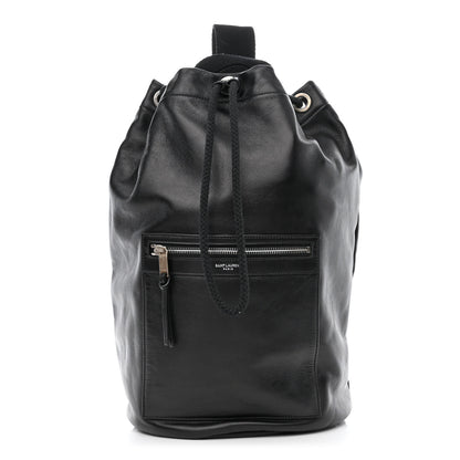 Saint Laurent Smooth Calfskin City Sailor Drawstring Backpack Black 3 of 12