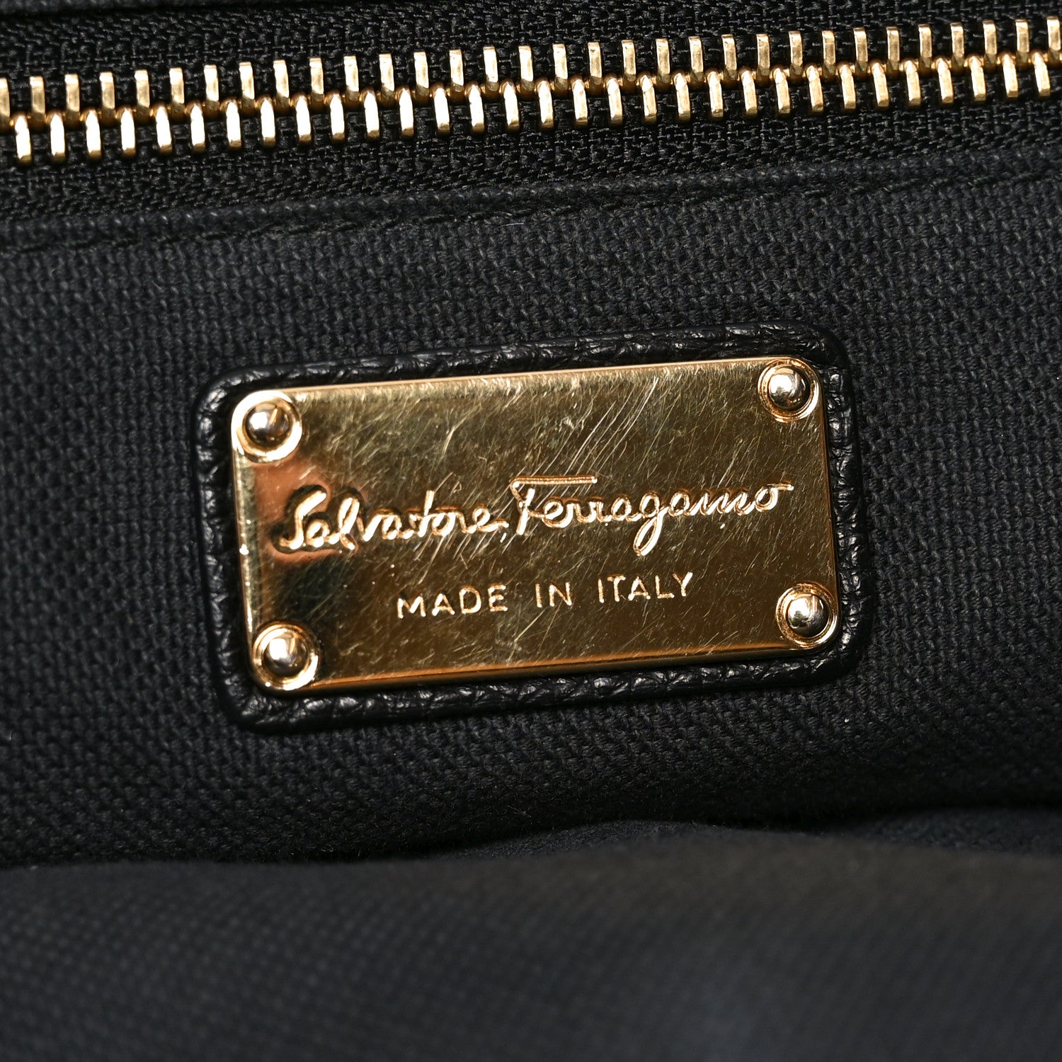 Salvatore Ferragamo Calfskin Large Mika Tote Black 6 of 10