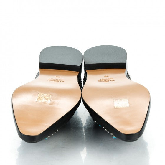 Valentino Garavani Nappa Star Studded Cabochon Loafers 39 Black 5 of 10