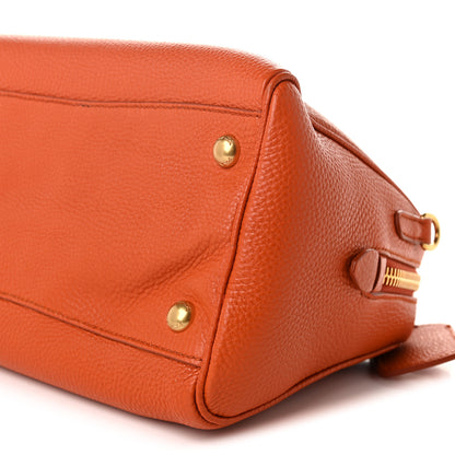 Prada Vitello Daino Bauletto Papaya 11 of 11