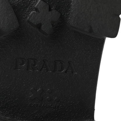 Prada Spazzolato Rois Metal Triangle Logo Monolith 55mm Loafers 40 Black 7 of 9