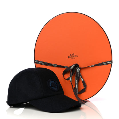 Hermes Wool Davis Varsity Cap 57 Marine 10 of 10
