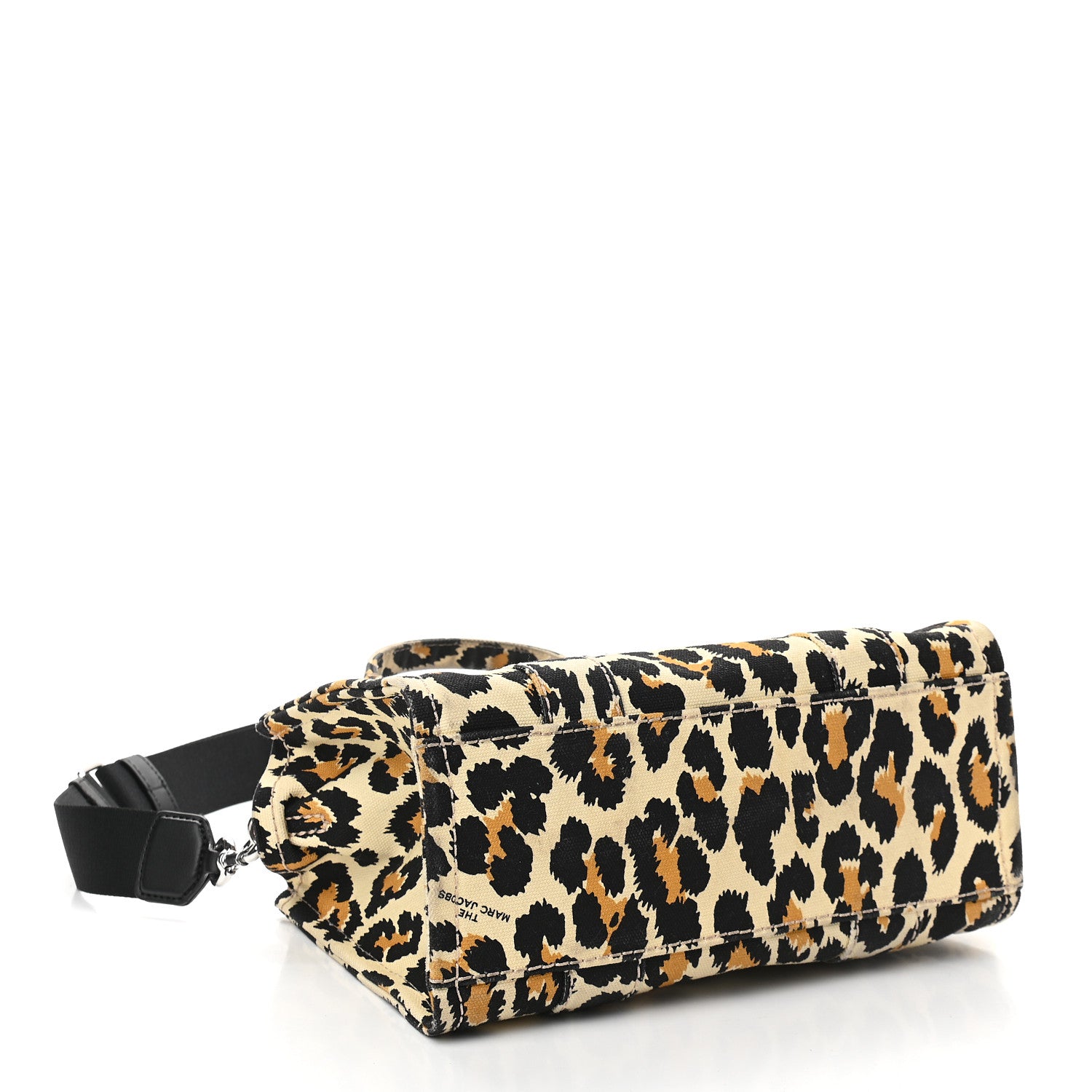 Marc Jacobs Cotton Canvas Leopard Print Mini The Traveler Tote Bag 4 of 11