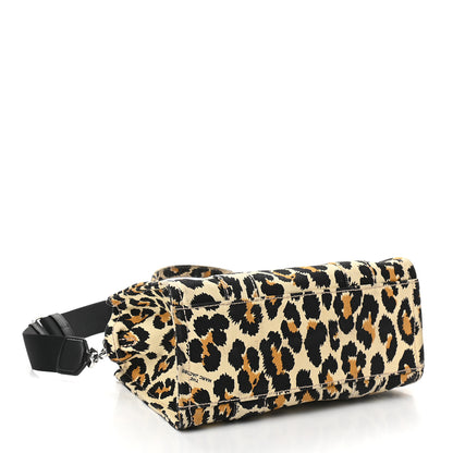 Marc Jacobs Cotton Canvas Leopard Print Mini The Traveler Tote Bag 4 of 11