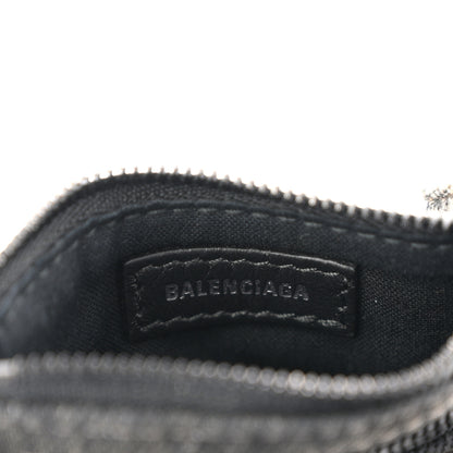 Balenciaga Denim Crystal Coin Purse Black 12 of 16