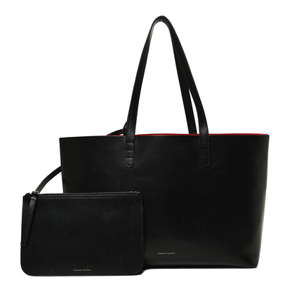 Mansur Gavriel Calfskin Small Shopping Tote Black Flamma 1 of 11