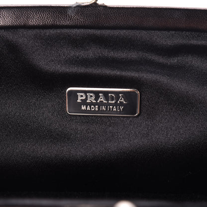 Prada Satin Kisslock Clutch Black 6 of 10