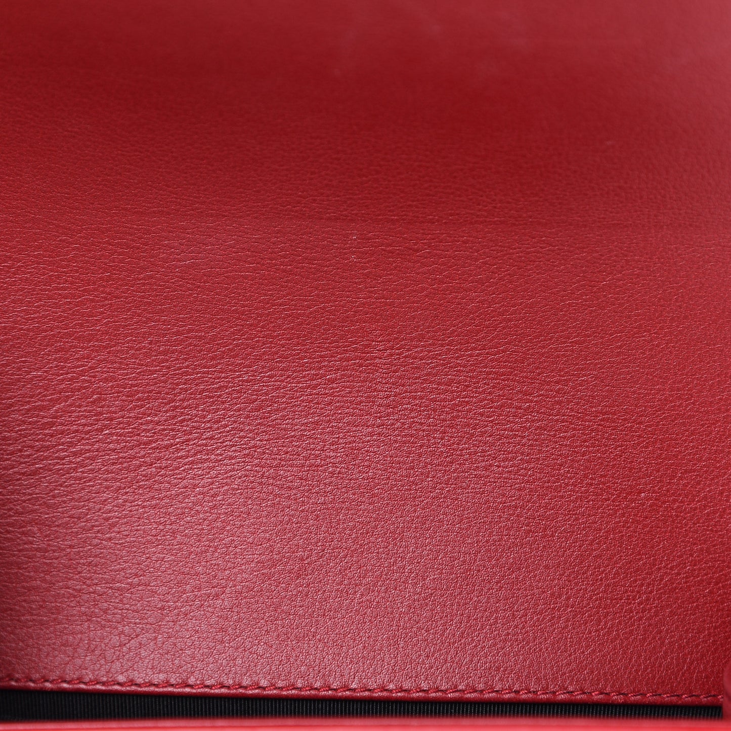 Patent Calfskin Quilted Small Plexiglass Boy Flap Red