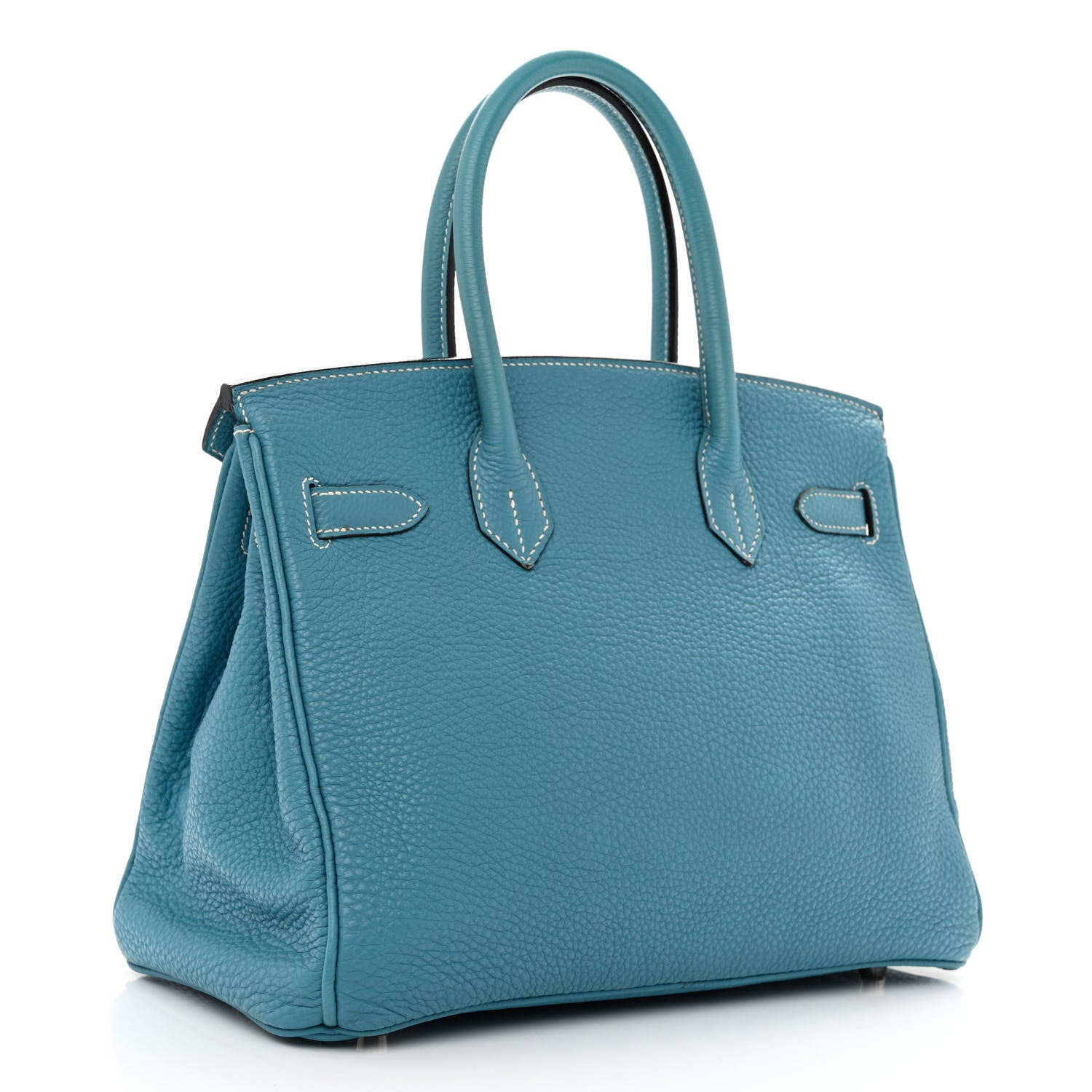 Hermes Taurillon Clemence Birkin 30 Blue Jean 3 of 14