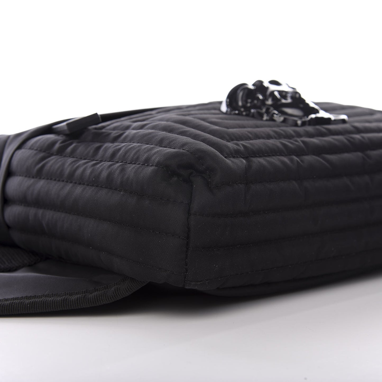 Nylon Palazzo Medusa Belt Bag Black