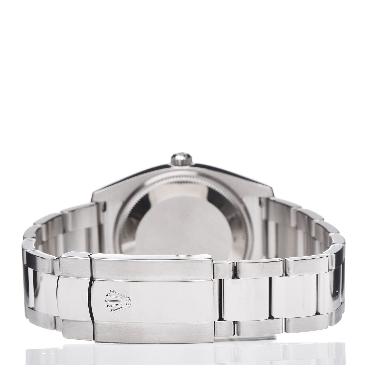 Stainless Steel 18K White Gold Diamond 34mm Oyster Perpetual Date Watch Silver 115234