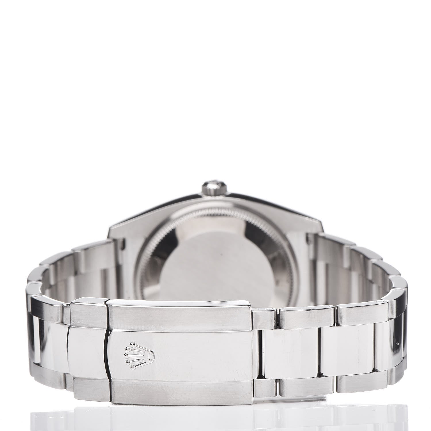 Rolex Stainless Steel 18K White Gold Diamond 34mm Oyster Perpetual Date Watch Silver 115234 4 of 8