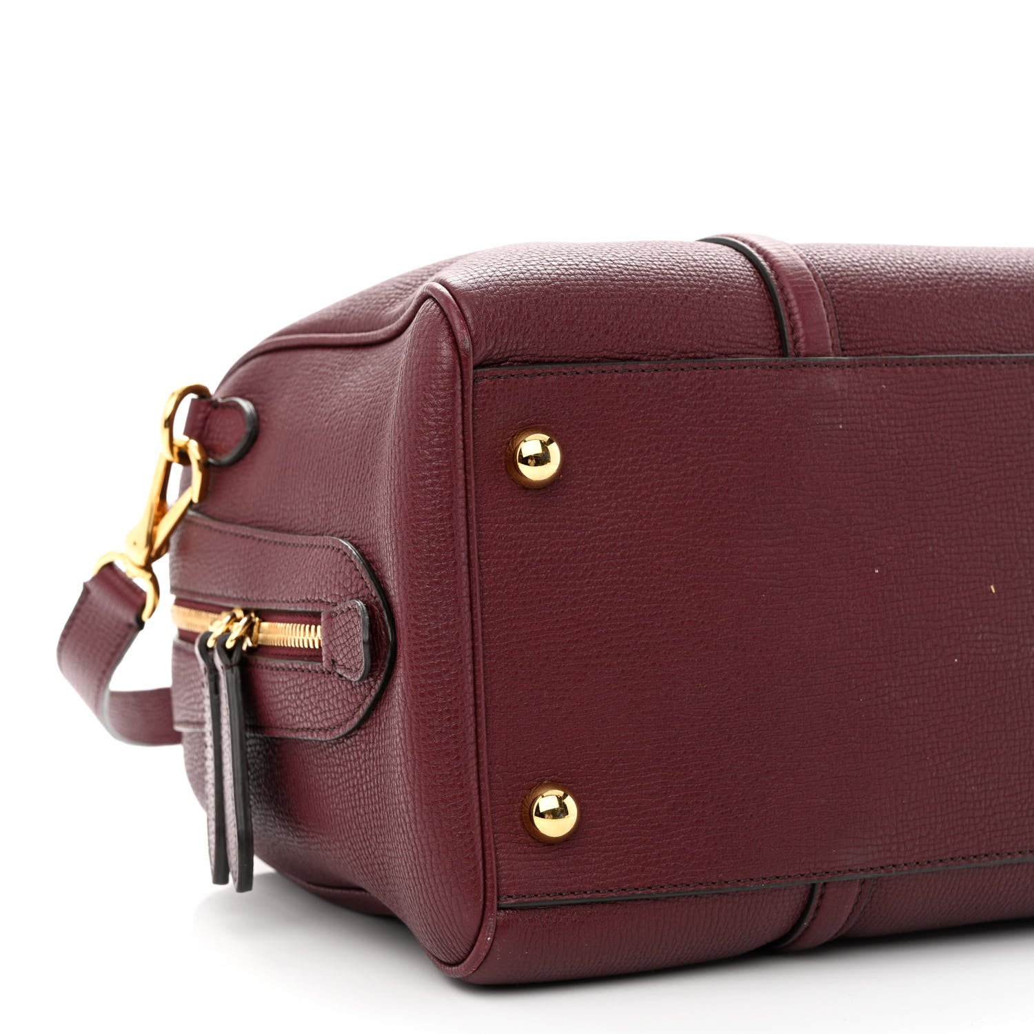 Burberry Derby Calfskin Medium Alchester Bowling Bag Mahogany Red 9 of 10