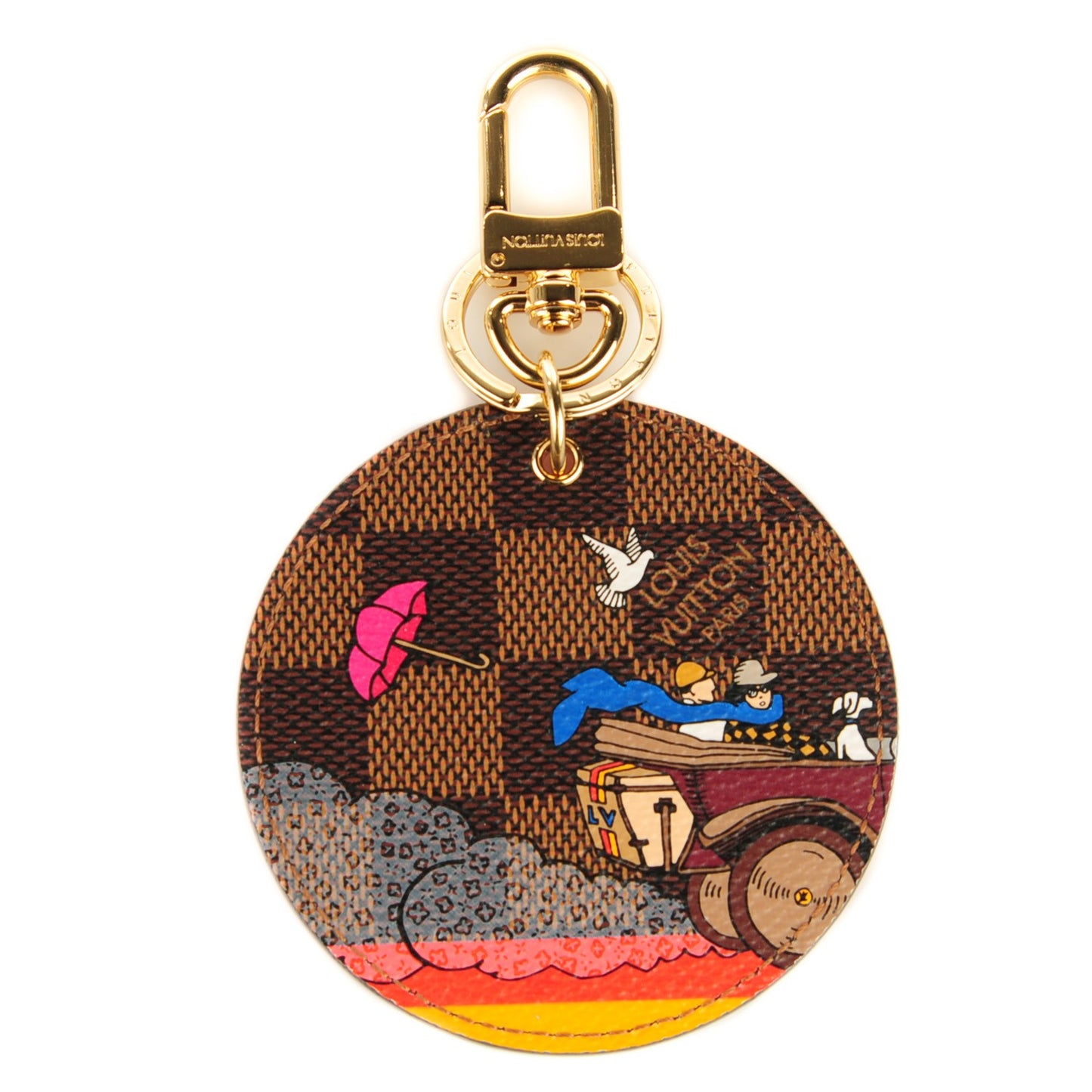 Damier Ebene 2015 Christmas Animation Bag Charm Key Ring