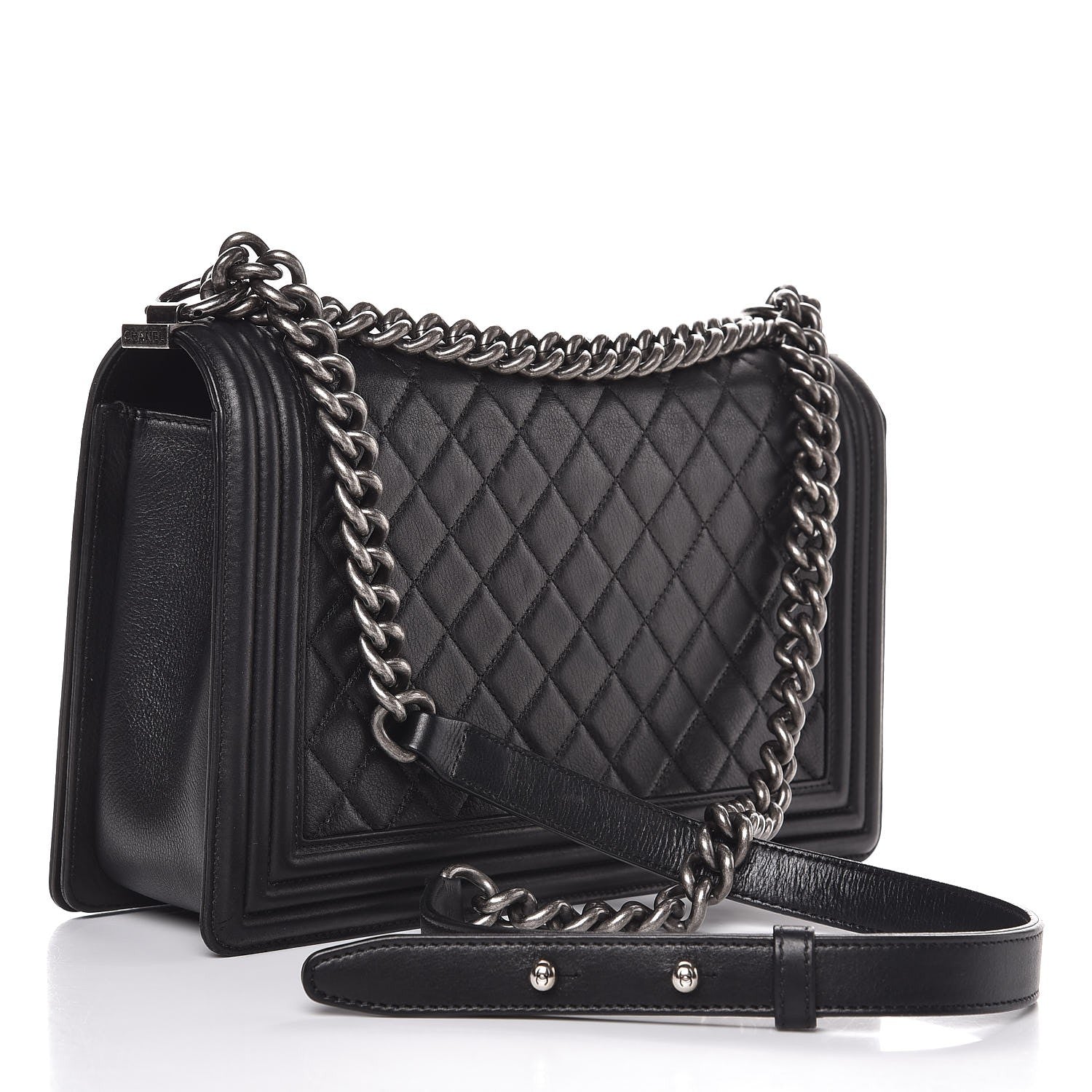 Chanel Calfskin Quilted New Medium Boy Flap Black 3 of 8