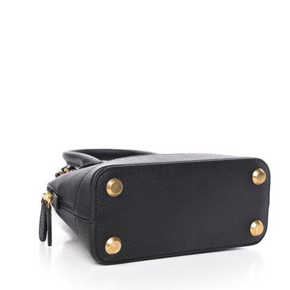Balenciaga Signature Grained Calfskin XXS Ville Top Handle Bag Black White 5 of 9