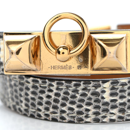 Hermes Lizard Rivale Double Tour Bracelet T2 Ombre 8 of 9
