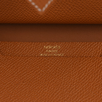 Hermes Epsom Mini Bearn Wallet Gold 6 of 7