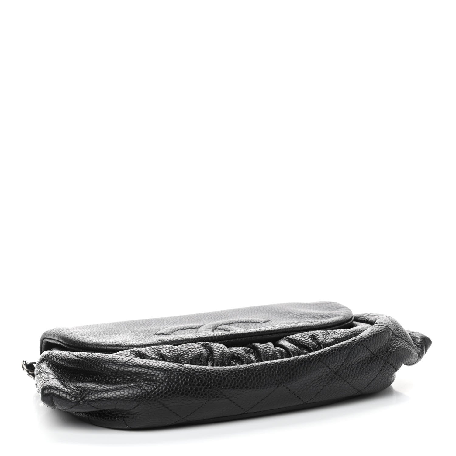 Chanel Caviar Half Moon Wallet On Chain WOC Black 3 of 4
