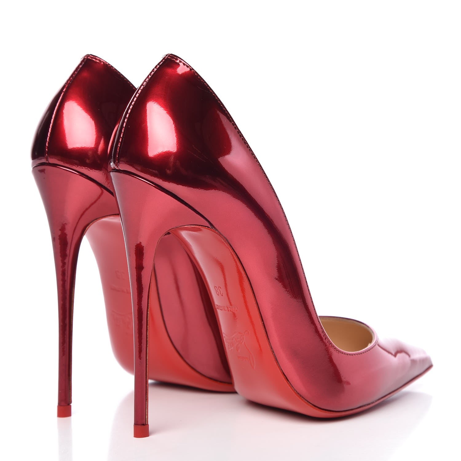 Christian Louboutin Metallic Patent So Kate 120 Pumps 38 Loubi 4 of 8